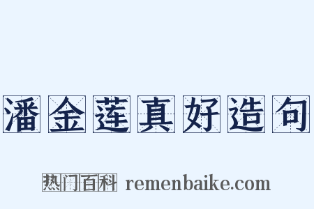 潘金莲真好造句是什么意思的图片